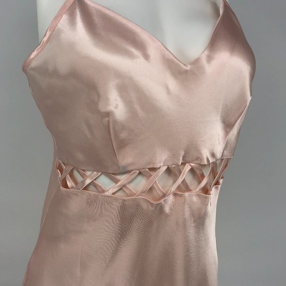 Vintage Silky Pink Chemise Slip Nightie Small / XS - Picture 1 of 9